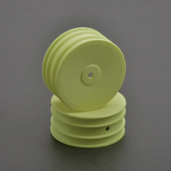 Schumacher 4WD Front Buggy Wheels - Neon Yellow (2)