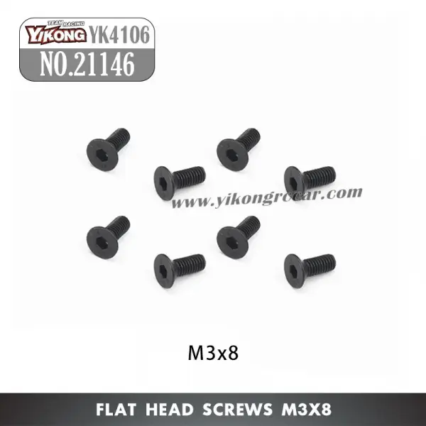 Yikong M3 x 8 Flat Head Screws - 8pk — image 2 of 2