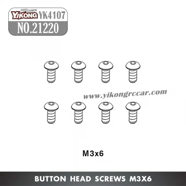 Yikong M3 x 6 Button Head Screws - 8pk &mdash; image 2 of 2