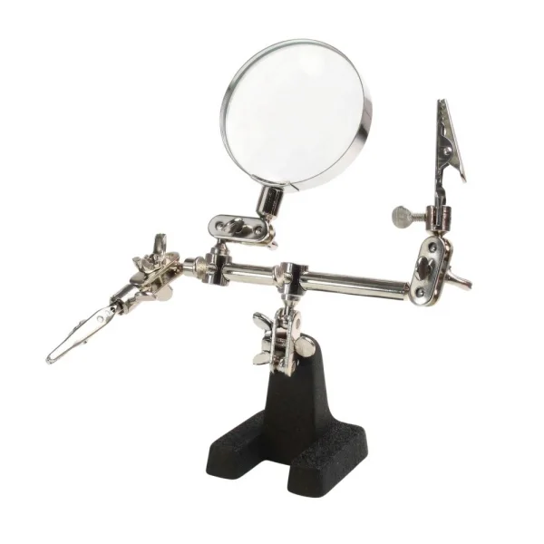 Modelcraft Helping Hand With Glass Magnifier