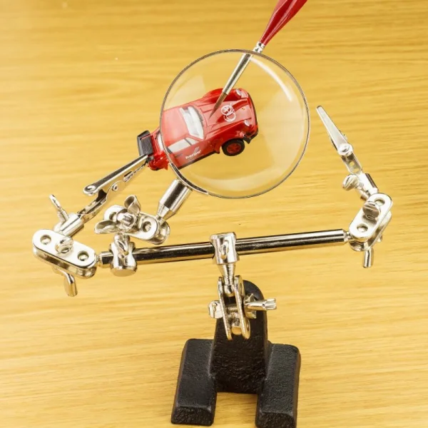 Modelcraft Helping Hand With Glass Magnifier