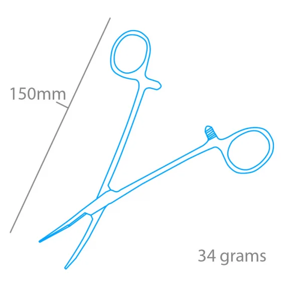 Modelcraft Locking Forceps 150mm Curved (PCl5046)