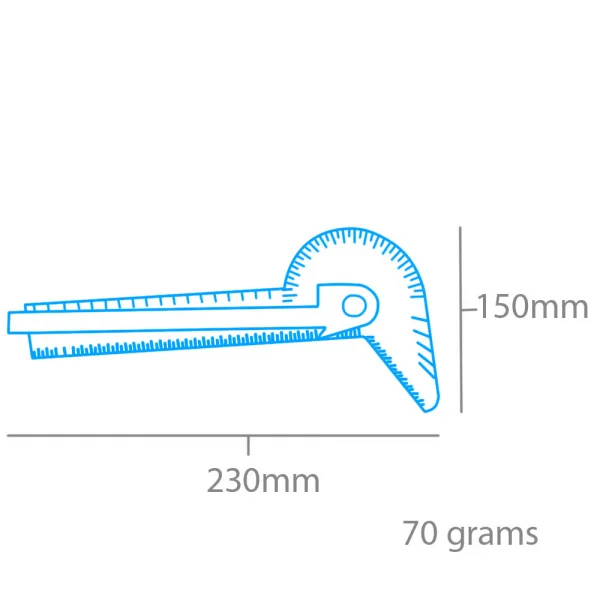 Modelcraft Angle Rule + Gauge 5 in 1 (PGA5001)