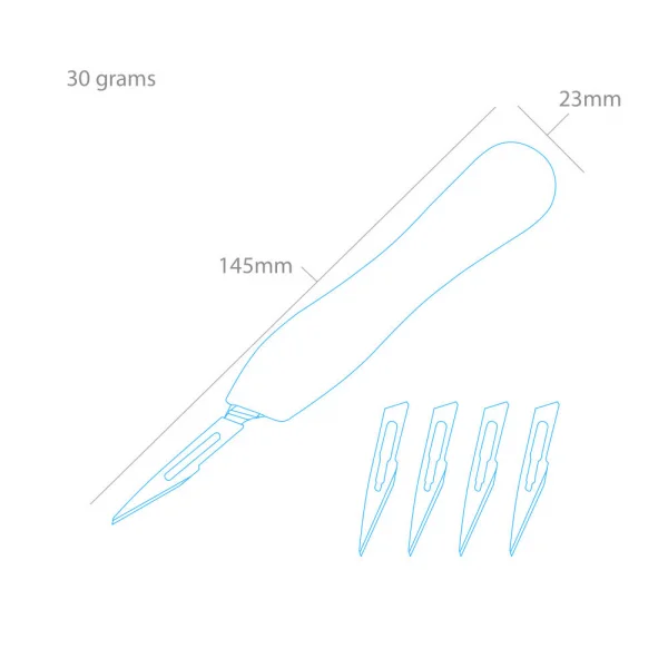 Modelcraft Plastic SCalpel Handle  No11 Blades (Pkn5002/11