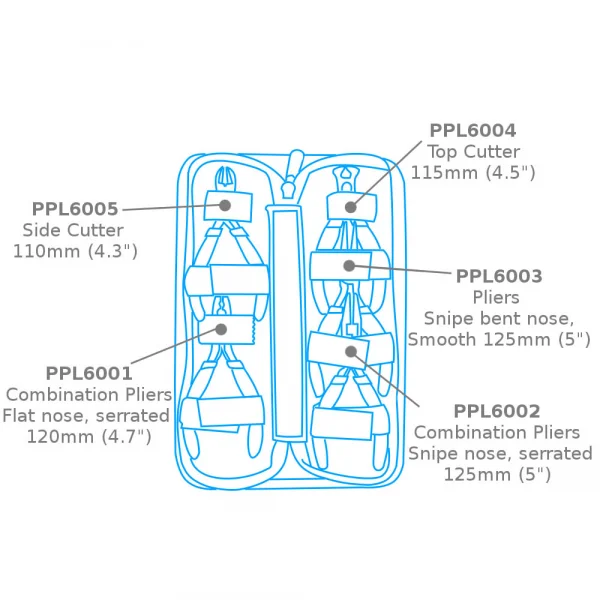 Modelcraft 5pc Mini Plier Set + Case (Ppl6000) — image 4 of 4