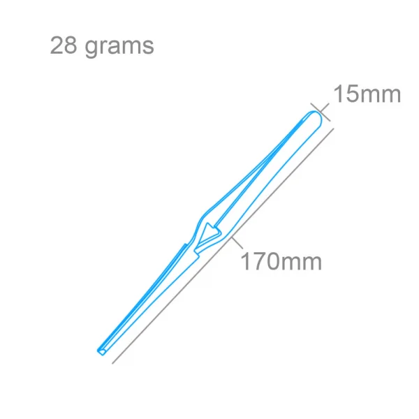 Modelcraft Straight Tip Reverse Action Blunt End Tweezers (160mm) (PTW1126)