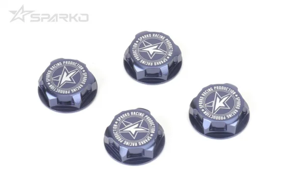 Sparko F8 7075 17mm Aluminium Covered Serrated Wheel Nut (4)