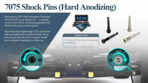 Sparko F8 7075 Shock Pins (Hard Anodizing) (4) &mdash; image 2 of 2