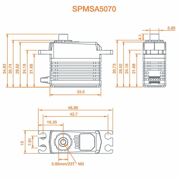 A5070 High Torque High Speed Mini MG HV Servo — image 5 of 6