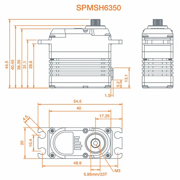 H6350 Ultra Torque High Speed Heli Cyclic HV Servo &mdash; image 4 of 5