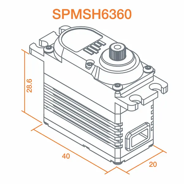 H6360 Mid Torque Ultra Speed Heli Tail HV Servo — image 6 of 7