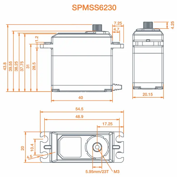 Spektrum S6230 Digital Surface Servo &mdash; image 3 of 5