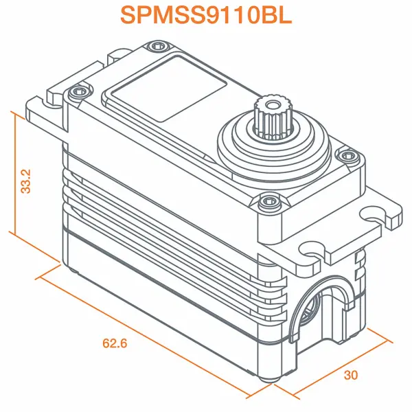 S9110BL 1/5 Speed Metal Servo &mdash; image 4 of 4