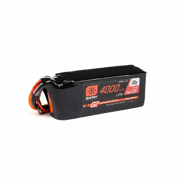 Spektrum 2S 7.4V 4000mAh 15C Smart G2 Receiver LiPo Battery - IC3 + BEC Connectors