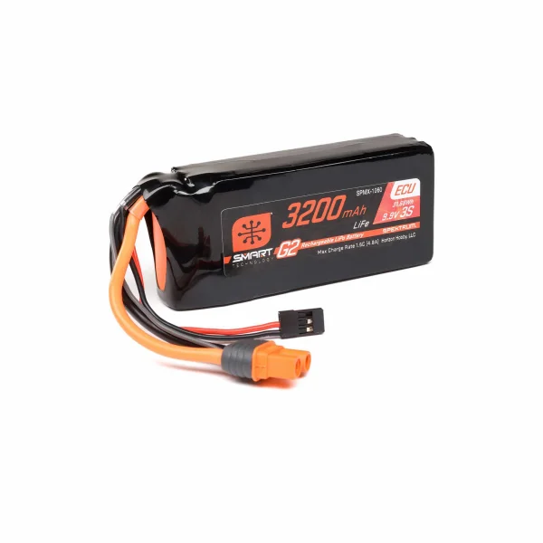 Spektrum 9.9V 3200mAh 3S 10C Smart G2 ECU LiFe Battery - IC3 + BEC Connectors