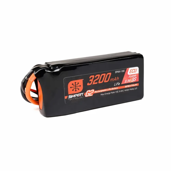 Spektrum 9.9V 3200mAh 3S 10C Smart G2 ECU LiFe Battery - IC3 + BEC Connectors