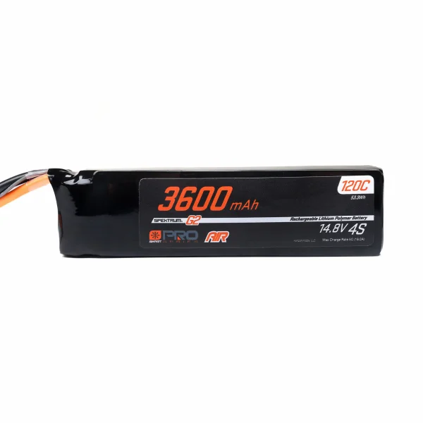 Spektrum 14.8V 3600mAh 4S 120C Smart G2 Pro Air LiPo Battery: IC3