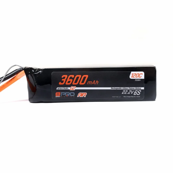 Spektrum 22.2V 3600mAh 6S 120C Smart G2 Pro Air LiPo Battery: IC5