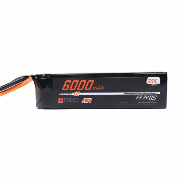 Spektrum 22.2V 6000mAh 6S 120C Smart G2 Pro Air LiPo Battery: IC5