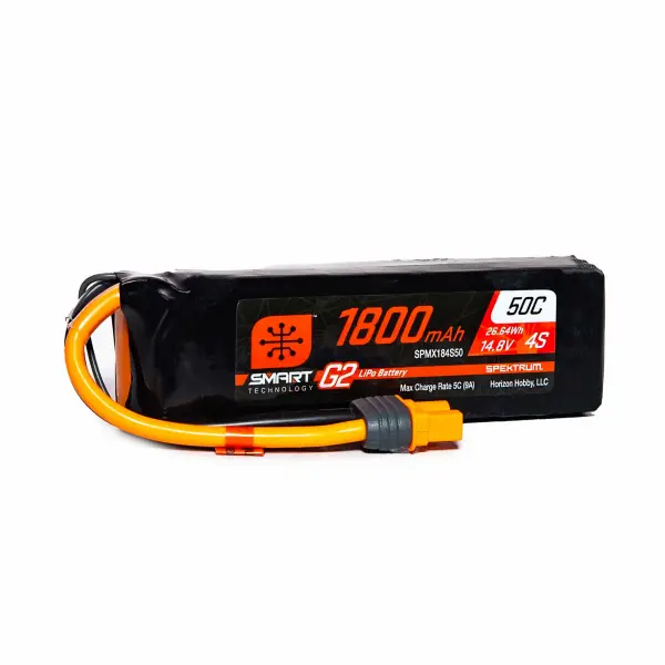 Spektrum 14.8V 1800mAh 4S 50C Smart G2 LiPo Battery: IC3 — image 4 of 5