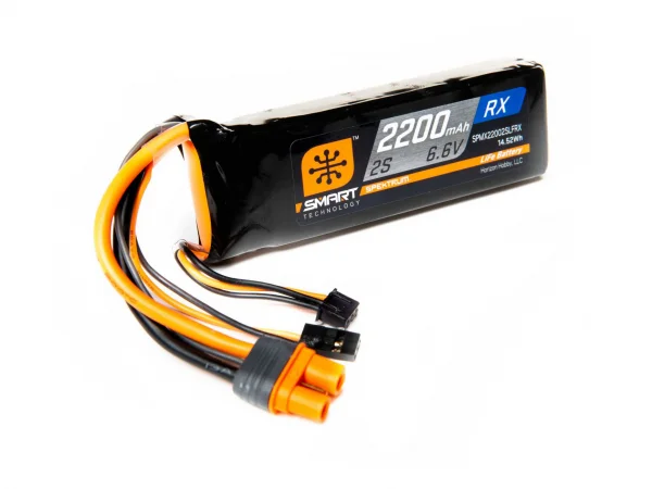 2200mAh 2S 6.6V Smart LiFe Receiver Battery IC3