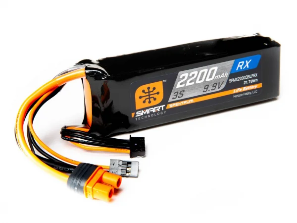 Spektrum Smart LiFe - 2200mAh 3S 9.9V ECU Battery - IC3