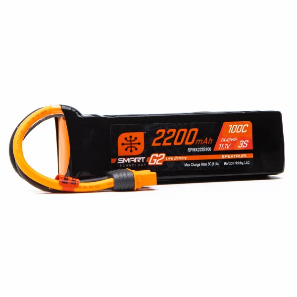 Spektrum SMART G2 LiPo Battery - 11.1V 2200mAh 3S 100C - IC3
