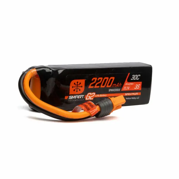 Spektrum 2200mAh 3S 11.1V Smart G2 30C IC3 — image 5 of 5