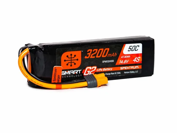 Spektrum 3200Mah 4S 14.8V Smart G2 50C IC3