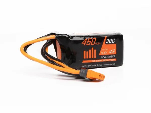 Spektrum 14.8V 450mAh 4S 30C LiPo Battery: IC2