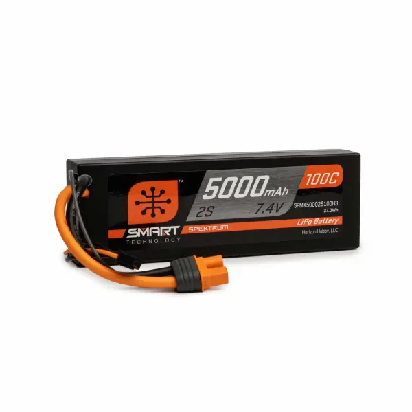 5000mAh 2S 7.4V 100C Smart LiPo Hardcase IC3 &mdash; image 2 of 3