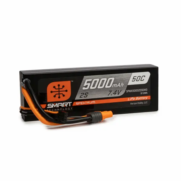 5000mAh 2S 7.4V 50C Smart LiPo Hardcase IC3 &mdash; image 3 of 3