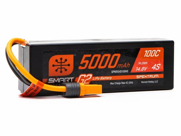 Spektrum SMART G2 Hard Case LiPo Battery - 14.8V 5000mAh 4S 100C - IC5