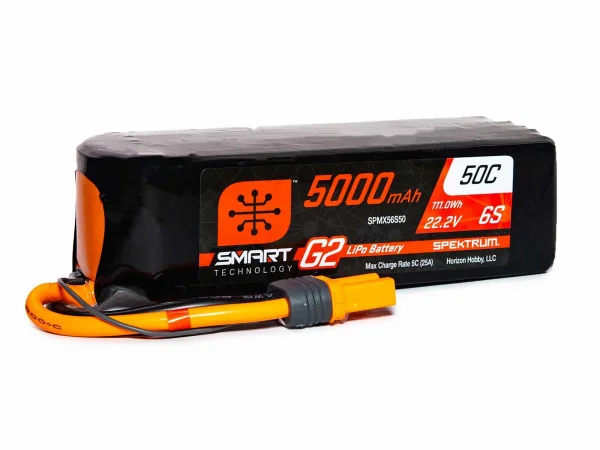 Spektrum 5000Mah 6S 22.2V Smart G2 50C IC5