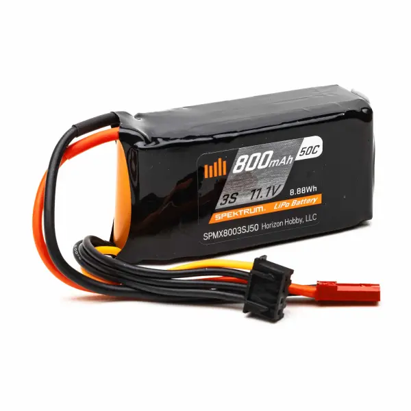 Spektrum 800mAh 3S 11.1V 50C LiPo Battery - JST Connector — image 2 of 2