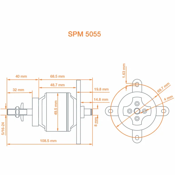 Avian 5055-500Kv Brushless Outrunner Motor
