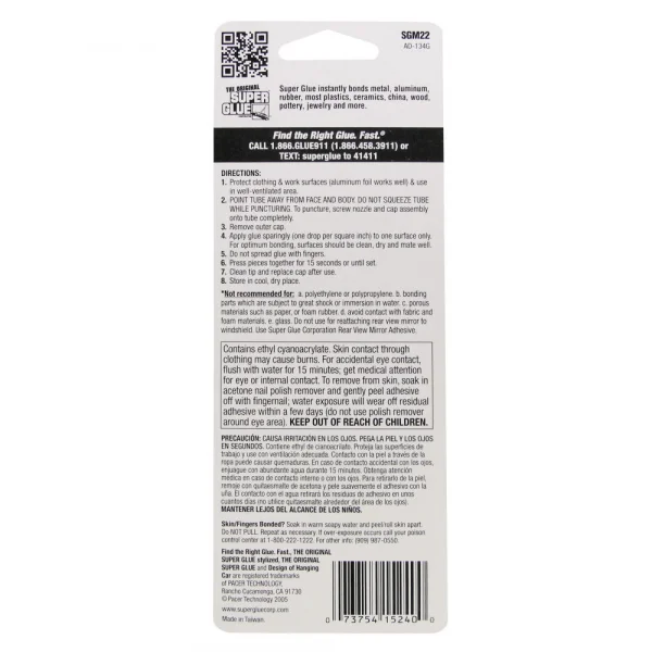 Super Glue Super Glue 2-Pack Small Card (2x 0.07oz, 2g)
