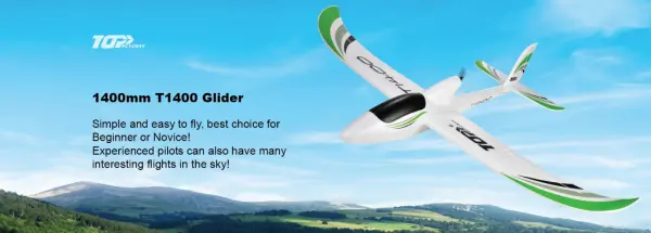 Top RC T1400 Glider - RTF With Radio + Gyro — image 6 of 14