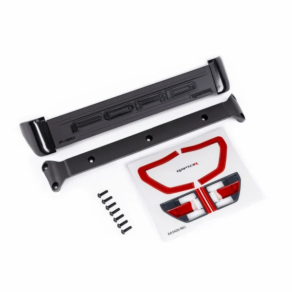 Traxxas Tailgate trim/ trim mount/ 3x10mm BCS (7)/ decals (attaches to 10111 body)
