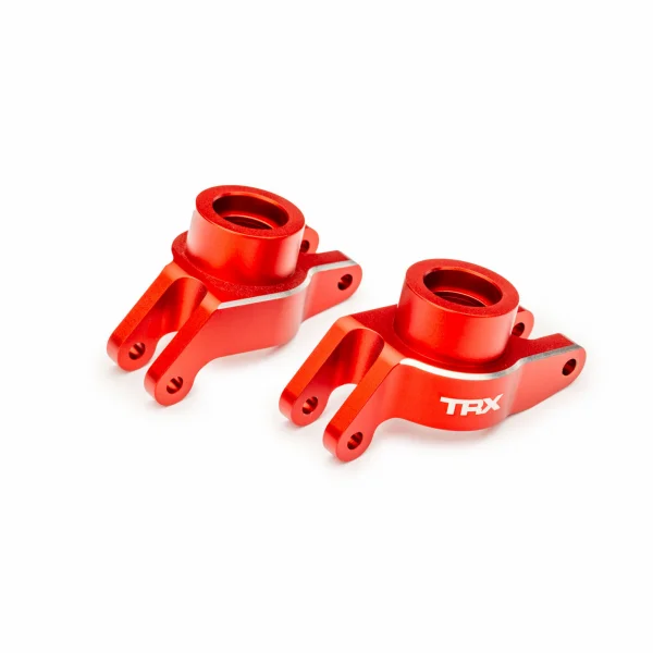 Traxxas Carriers, stub axle (red-anodised 6061-T6 aluminium) (rear) (left + right)