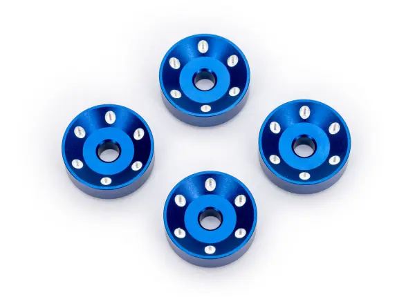 Traxxas Wheel washers, machined aluminium, blue (4) — image 2 of 2