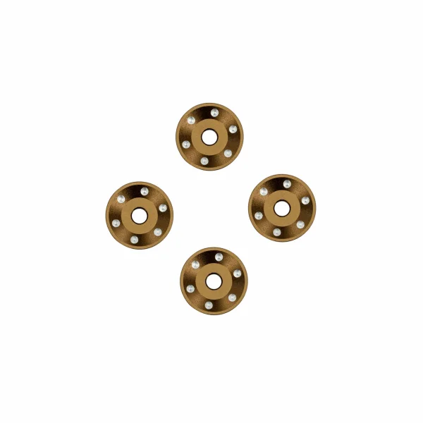 Traxxas Wheel washers, machined aluminium, bronze (4)
