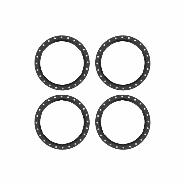 Traxxas Beadlock rings, black (machined aluminium) (4)