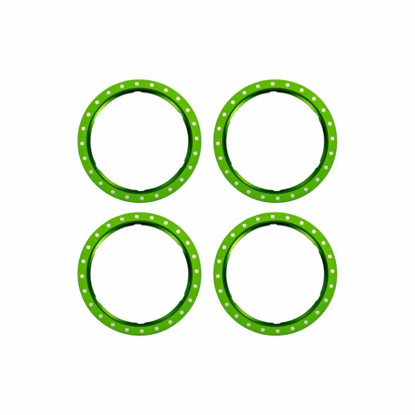 Traxxas Beadlock rings, green (machined aluminium) (4)