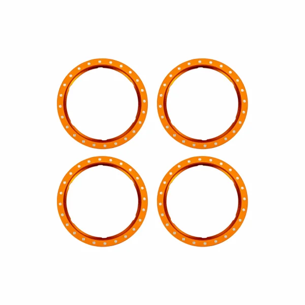 Traxxas Beadlock rings, orange (machined aluminium) (4)