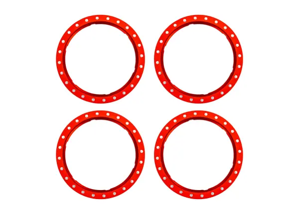 Traxxas Beadlock rings, red (machined aluminium) (4) — image 2 of 2