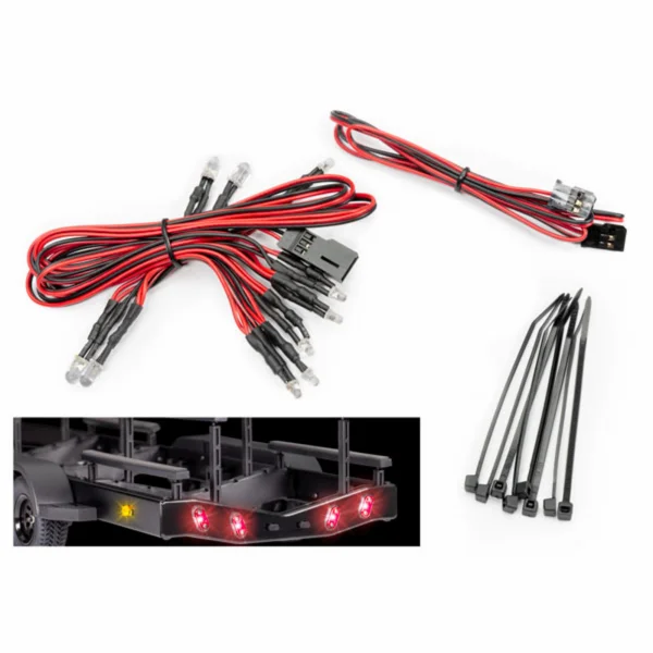 Traxxas Wire harness, LED lights/ zip ties (10)/ zip tie mounts (4) (fits 10350 + 10650 boat trailers)