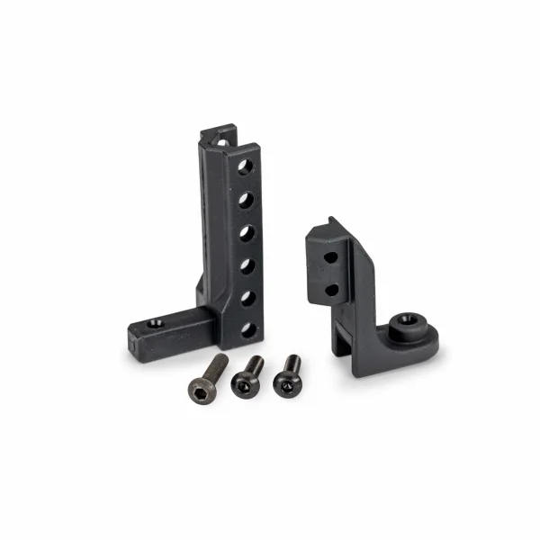 Traxxas Hitch, boat trailer (top + bottom)/ 3x12mm BCS (black stainless) (2)
