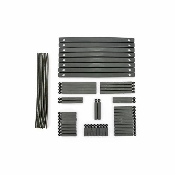 Traxxas Support posts, boat trailer (17mm (8), 30mm (8), 35mm (2), 37mm (8), 38mm (2), 40mm (2), 43mm (2), 65mm (4), 70mm (4)/ bunk boards (8)