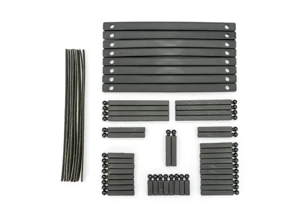 Traxxas Support posts, boat trailer (17mm (8), 30mm (8), 35mm (2), 37mm (8), 38mm (2), 40mm (2), 43mm (2), 65mm (4), 70mm (4)/ bunk boards (8) &mdash; image 2 of 2